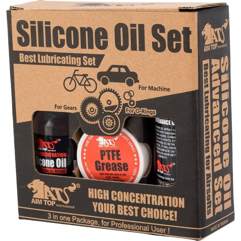 Aim Advanced Silicone Oil Grease Spray Set - Urban Defense Chile
