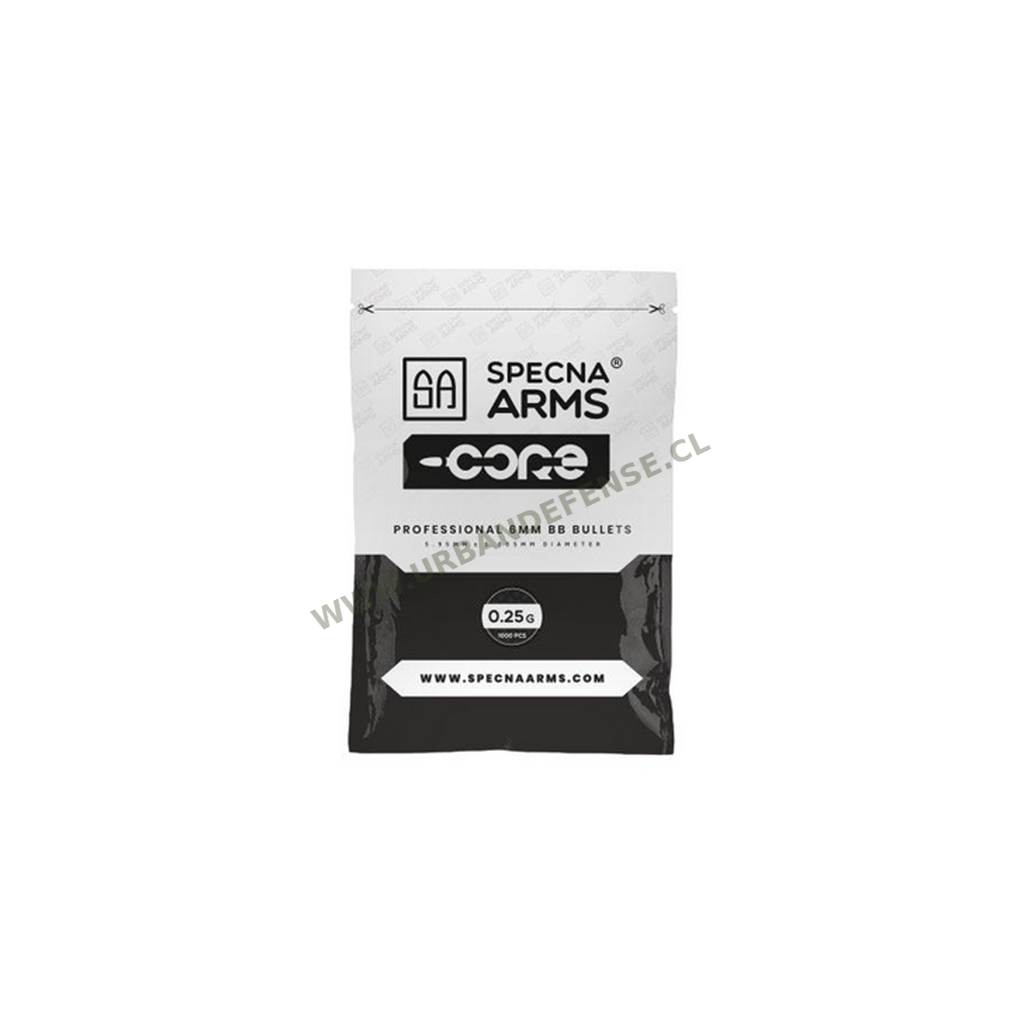 Balines Specna Core 0.25 Bolsa 1KG - Urban Defense Chile