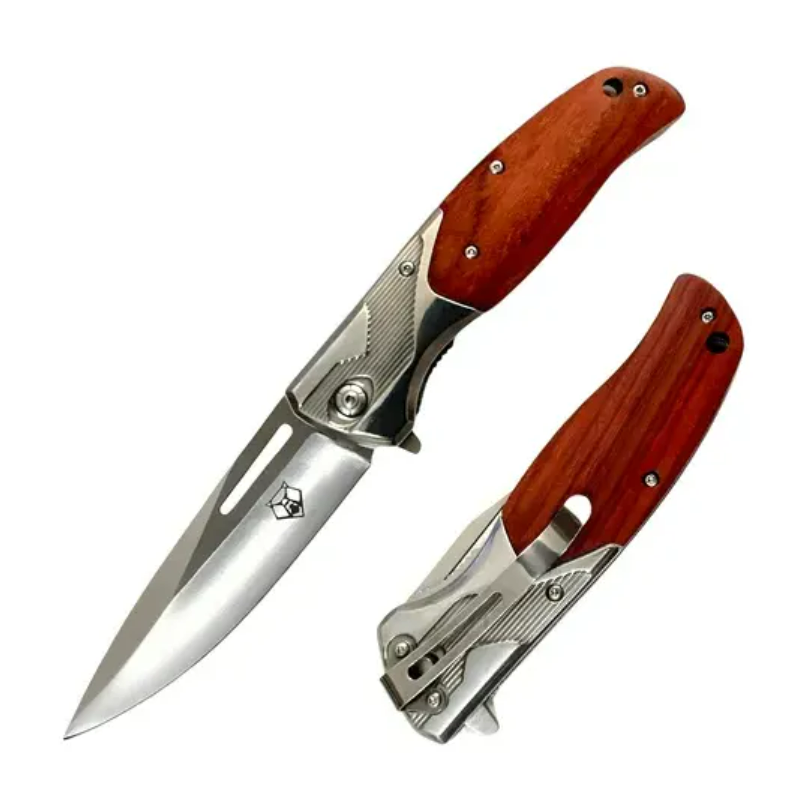 Cuchillo Táctico Browning Acero Liso Mango de Madera 2023062585623 - Urban Defense Chile