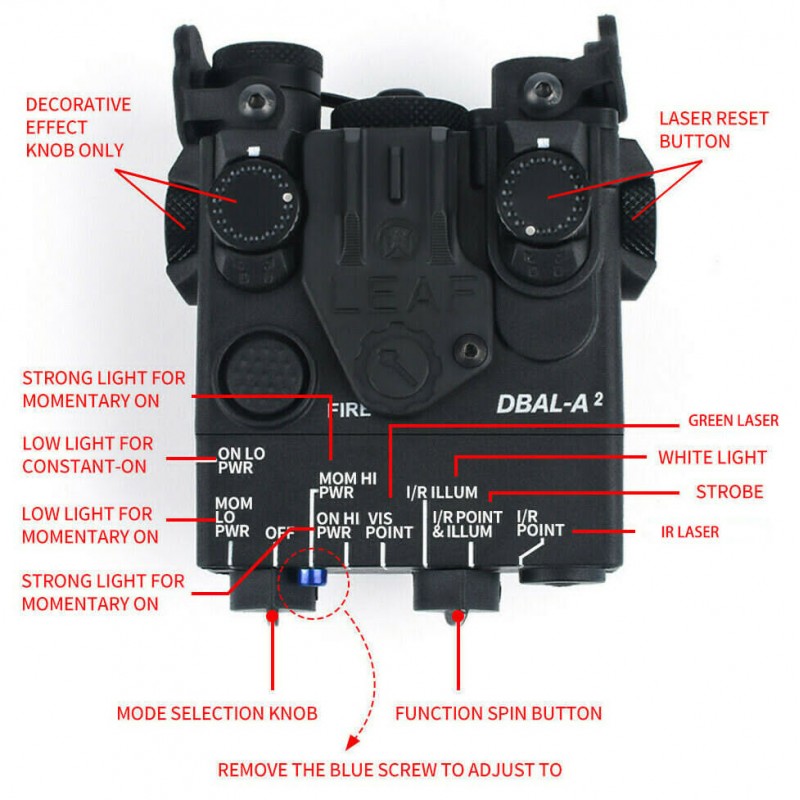 DBAL A2 Green Laserwhite Light Version WD06010 - Urban Defense Chile