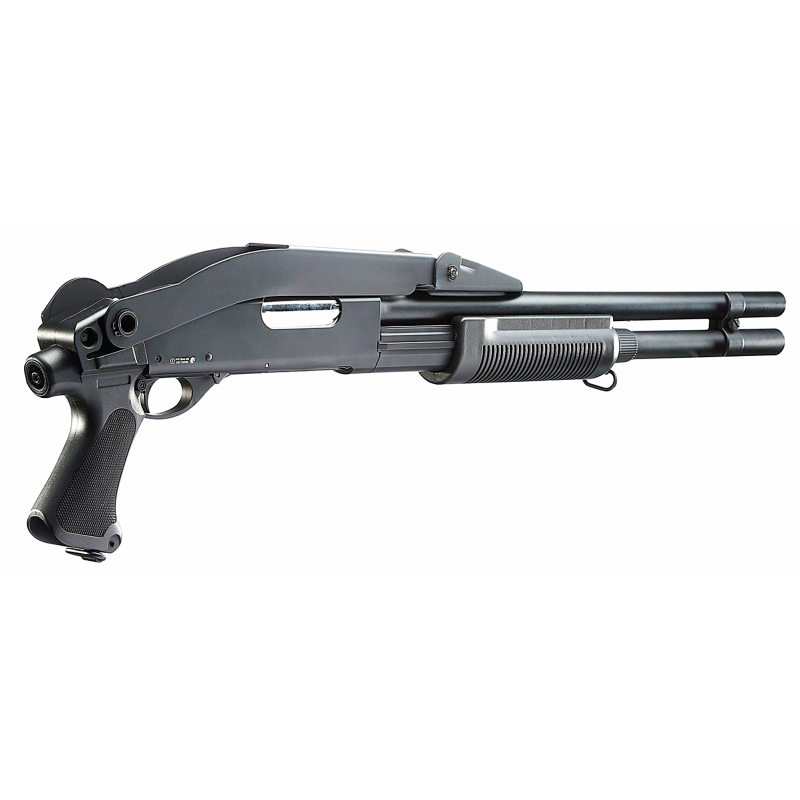 Gp Metal M870 With Steel Folding Stock Medium Long Black - Urban Defense Chile