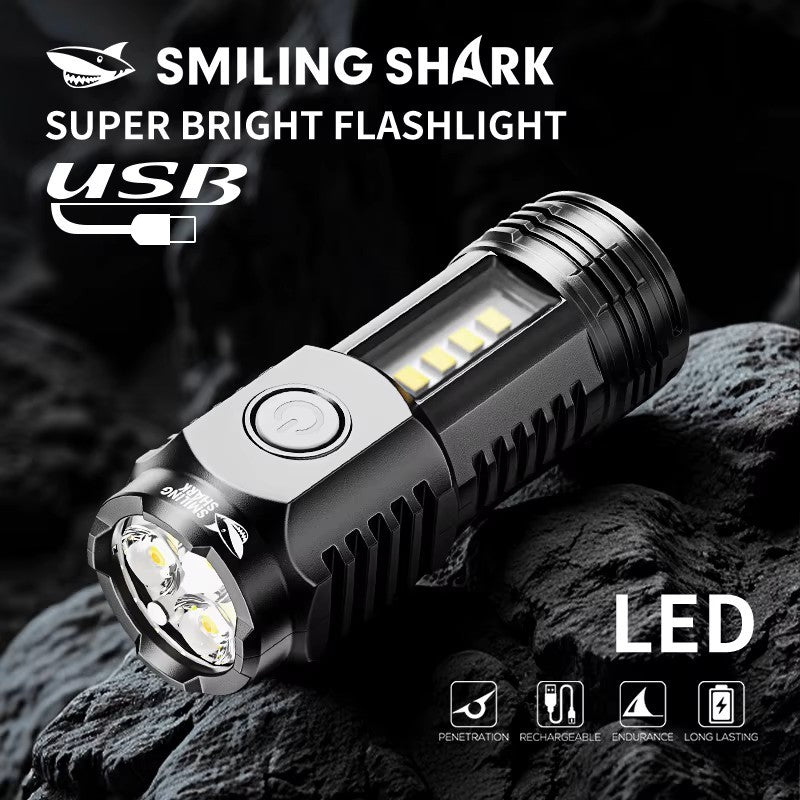 Linterna LED Smilingshark Luz de Flash de Bolsillo Recargable por USB 5 Modos - Urban Defense Chile