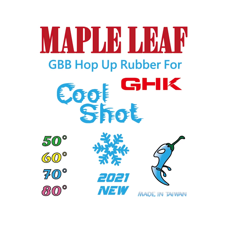 Maple Leaf Cool Shot Hop Up Rubber For Ghk GBB 70 Grados - Urban Defense Chile