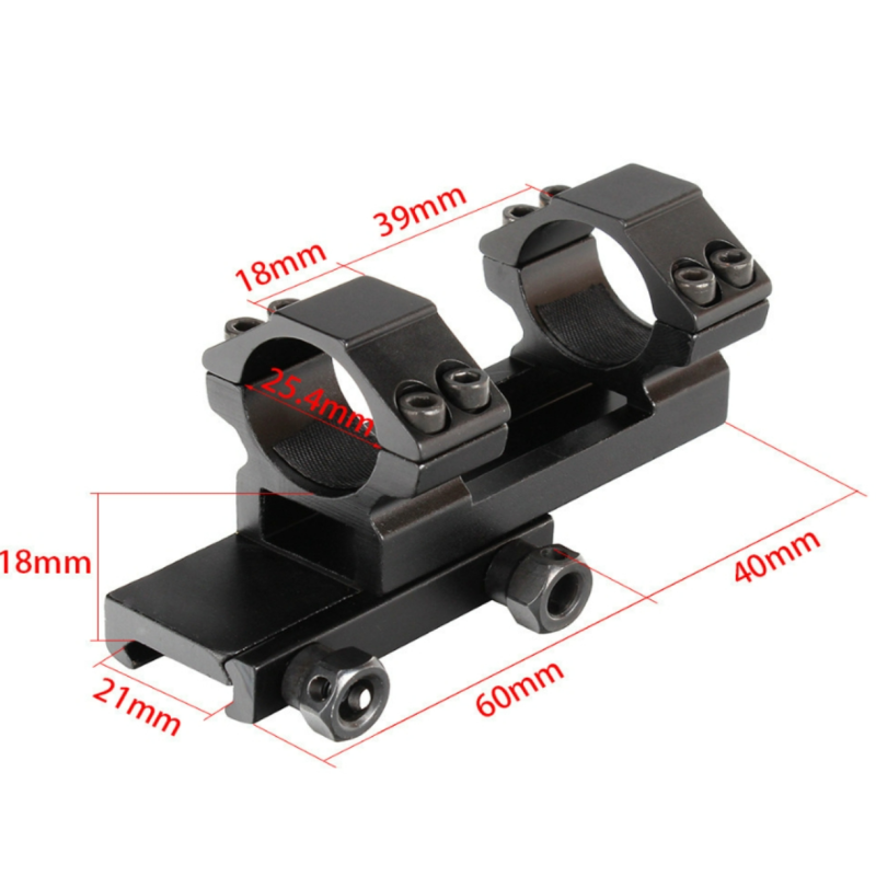 Montura Doble para Riel de 21MM y Tubo de 254 Mm 523 49 - Urban Defense Chile