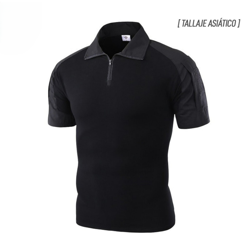 Polera Táctica Manga Corta Negra - Urban Defense Chile