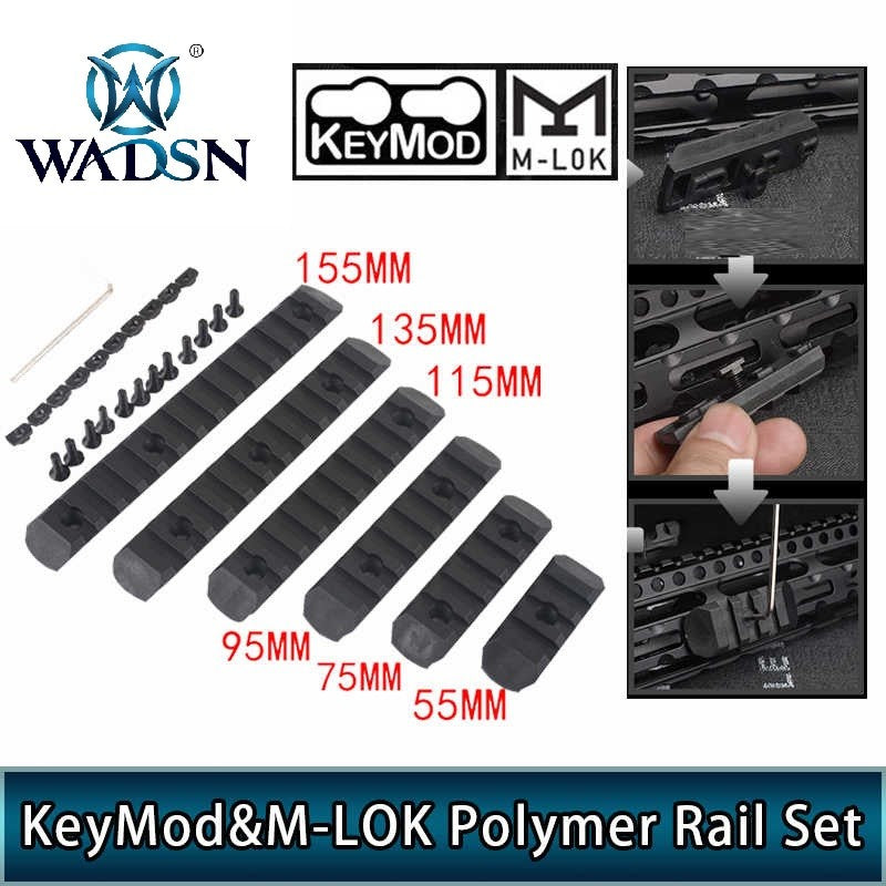 Set de Rieles Polímero KeyMod M-LOK - Urban Defense Chile