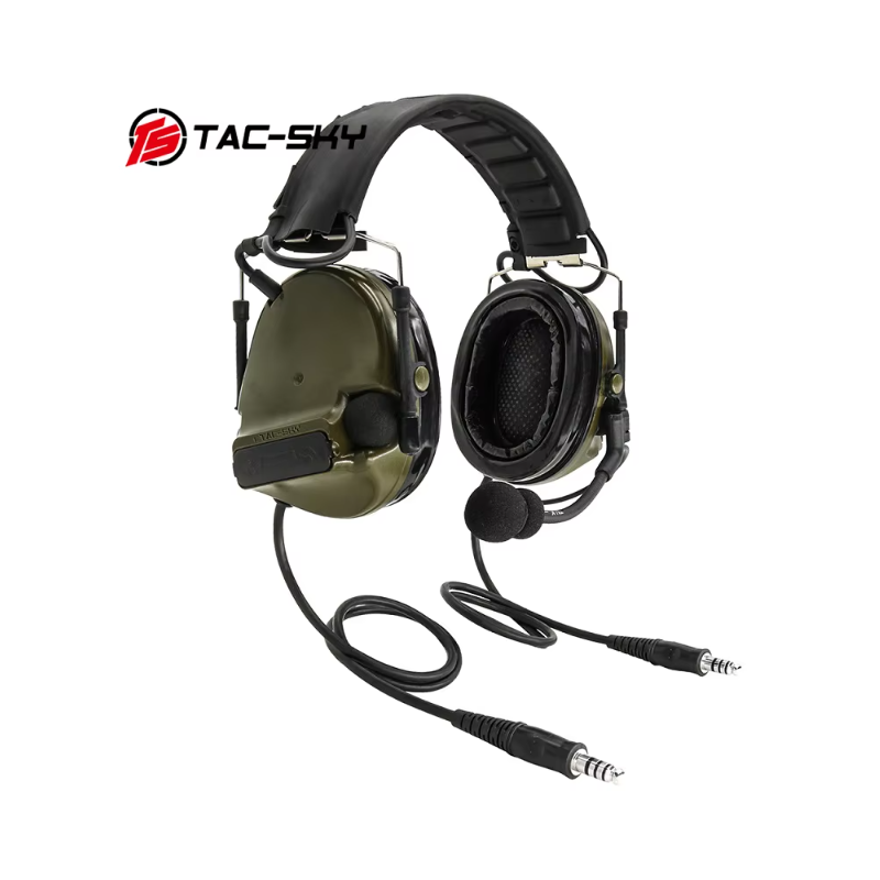 Tac-Sky ComTac Iii Dual Silicone Earmuffs Headset Flat Dark EWYS0065 Fgarth - Urban Defense Chile