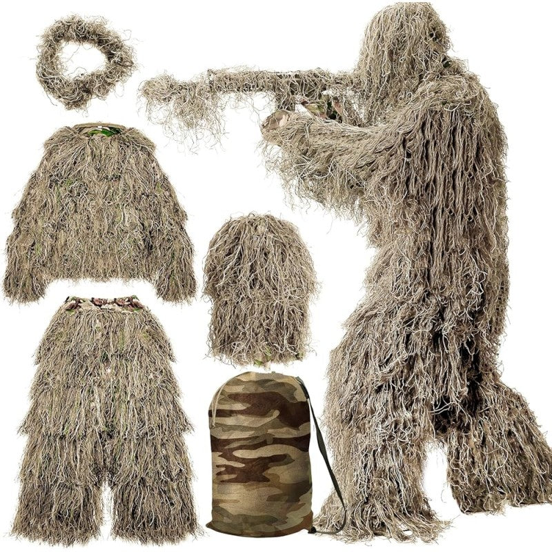 Traje Ghillie 4 Piezas en Camuflaje Jungla y Desert - Urban Defense Chile