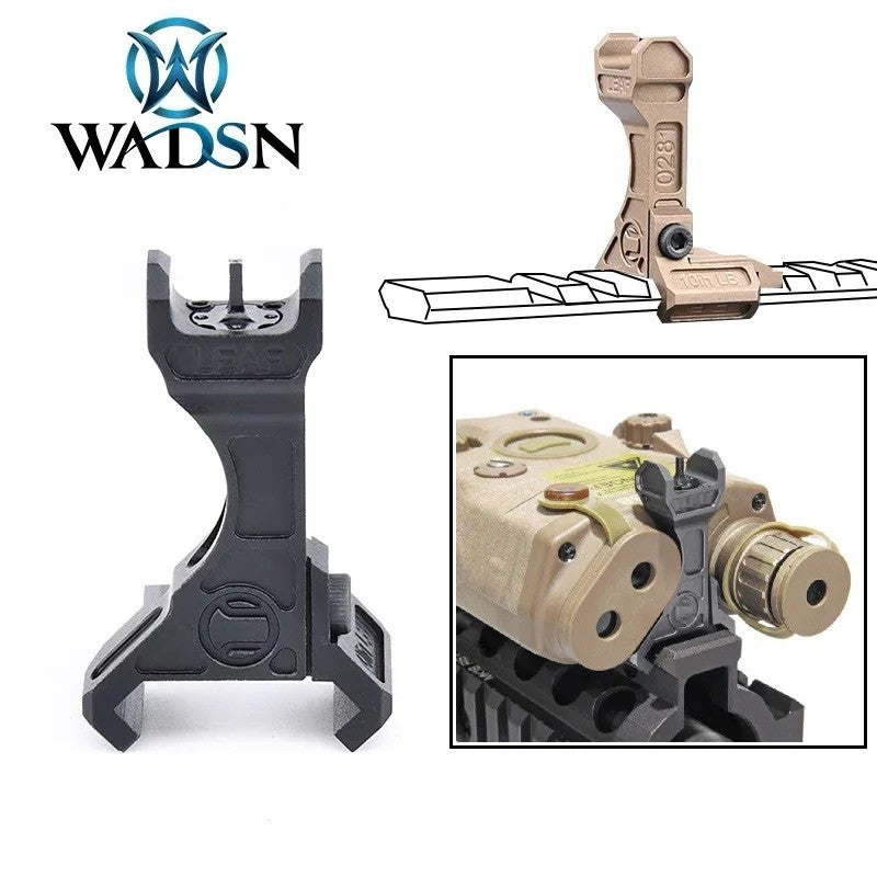 Wadsn Leaf Cnc Rail Mount Flip Back Up Sight For PEQ15 WDX041 - Urban Defense Chile
