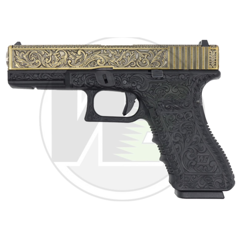 We G17 Ivory GEN3 GBB Engraved Look We G17 Floral - Urban Defense Chile
